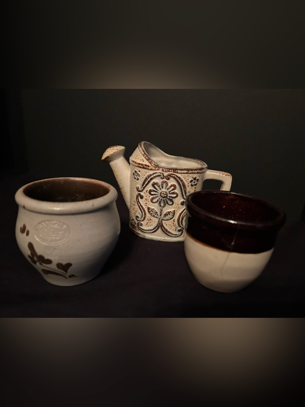 Ceramic Pottery Stoneware Small Mixed Lot 3 Salt glaze